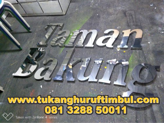 jual huruf timbul stainless murah tegal